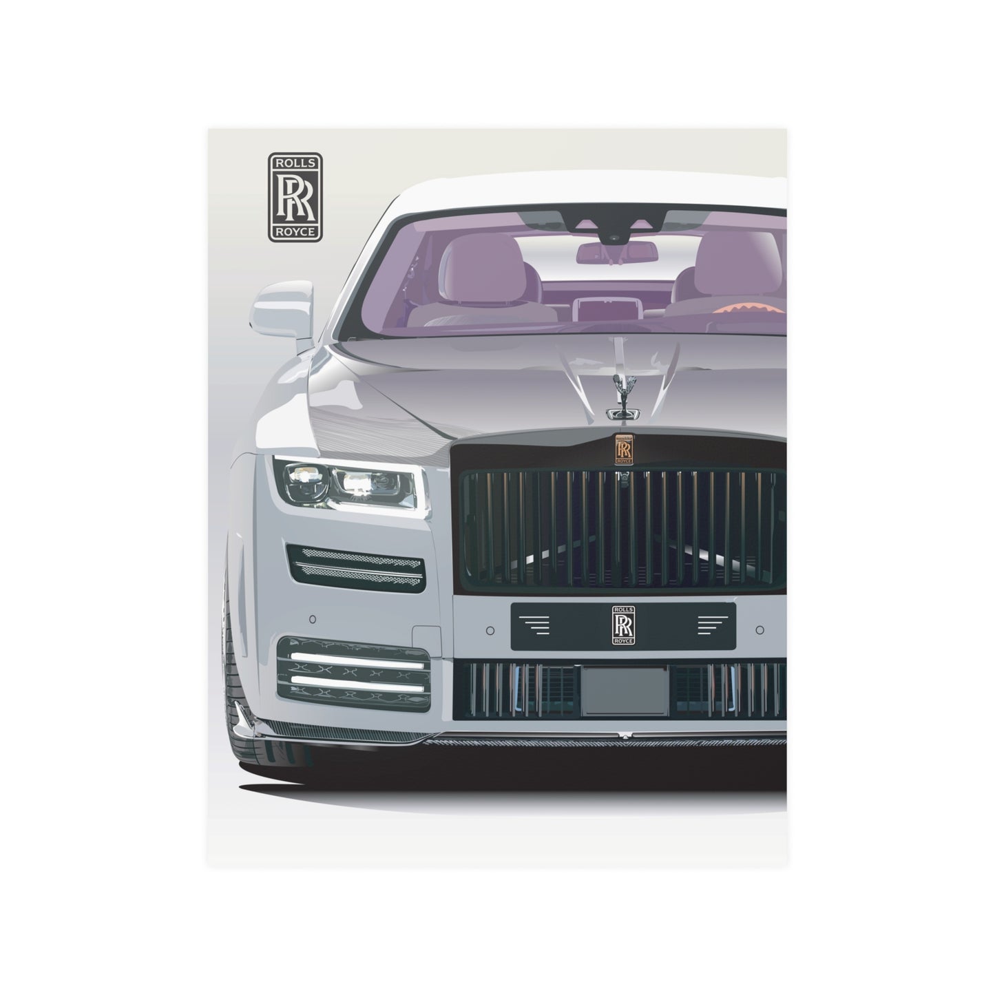 RR Ghost Satin Posters (210gsm) (Cloud White)